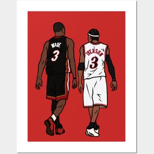 Dwyane Wade and Allen Iverson Posters and Art